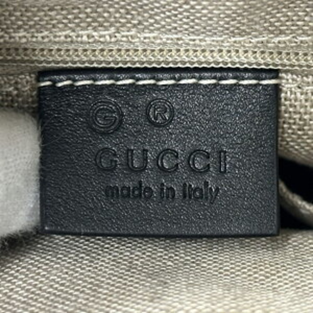 Gucci Black Backpack Drawstring Leather Microshim… - image 6
